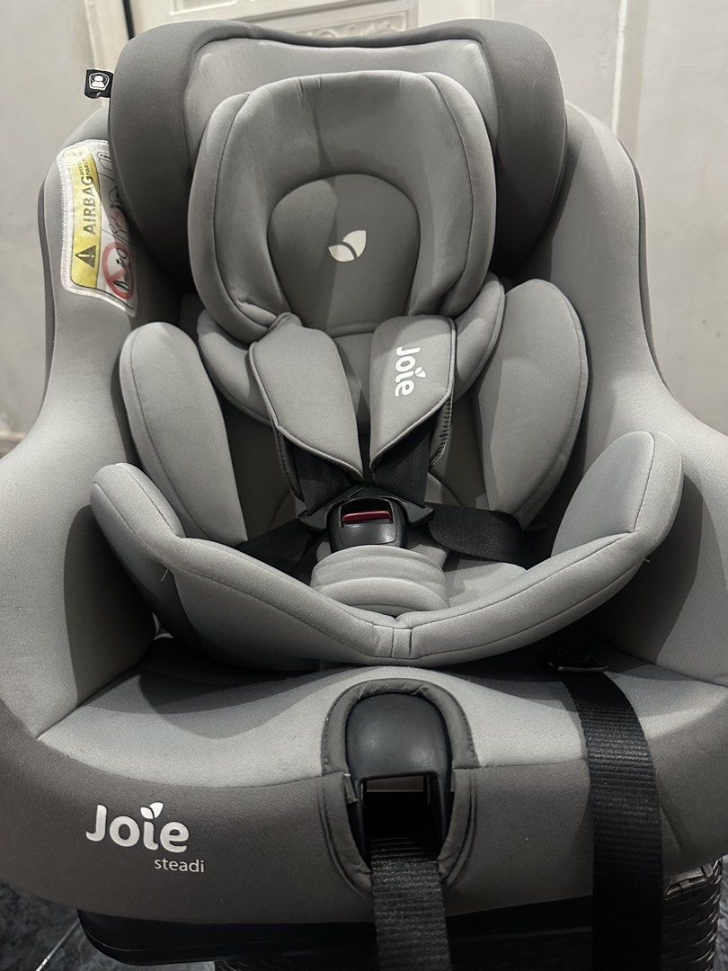 Joie Steadi Car Seat (Category: Car Seats) located in Makati City. Submitted by lr516 (Listing ID 1428328344, Image 2). Description: Joie Steadi Car Seat SAFETY Side impact protection provides safety on all sides to absorb energy and protect fragile heads and necks 5-point harness comes with covers and one-pull tightening so you can secure them snugly with one easy motion COMFORT Padded infant head & body support keeps even the tiniest riders cra