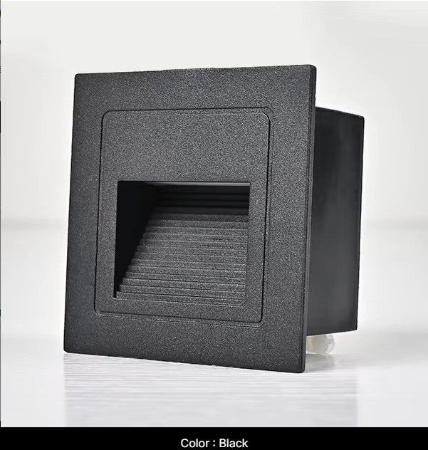 LED Step Lights - Black, Dark Grey, White (Category: Lighting) located in Manila. Submitted by newhannah.11011991 (Listing ID 1428315625, Image 2). Description: Ip65 3w Aluminum Square Embedded Led Wall Lamps for Staircase Brand: Solights Item code: SSL-SQ Application: Outdoor Design Style: Modern Lamp Body Material: Aluminum Control Mode: Switch Control Color Temperature(CCT): 3000K (Warm White) Light Source: LED Place of Origin: Guangdong, Chin