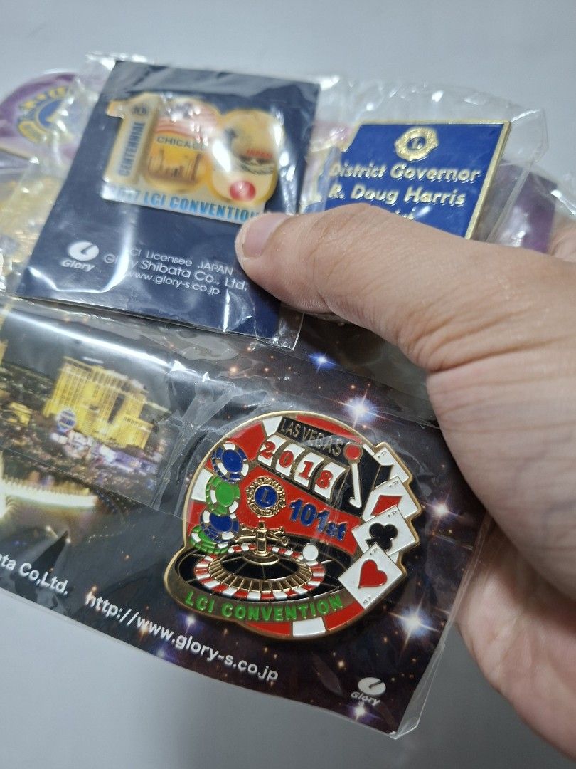 Lions Club Convention Pins (Category: Other Merchandise) located in Antipolo. Submitted by cobys4 (Listing ID 1428405043, Image 2). Description: Payment thru GCASH PM lang if interested! Will ship via JNT or Lalamove if within area LOCATION: Antipolo Rizal.