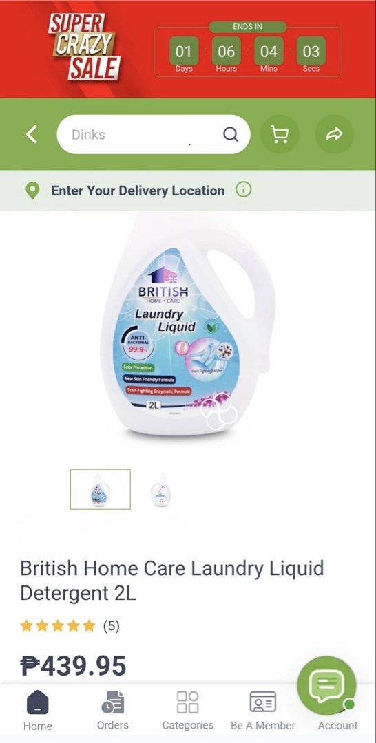 Liquid Detergent 2 liters (Category: Detergents) located in Paranaque City. Submitted by nm_essentials (Listing ID 1428335693, Image 1). Description: TIPID LAUNDRY DEAL – LIMITED STOCK! 🧺 Tired of expensive detergent but still want super clean and fresh clothes? Try British Home Care Laundry Liquid Detergent (2L) — powerful cleaning at a very affordable price! ✨ Why families love it: 🧼 Kills 99.9% bacteria for cleaner clothes 👕 Protects colors