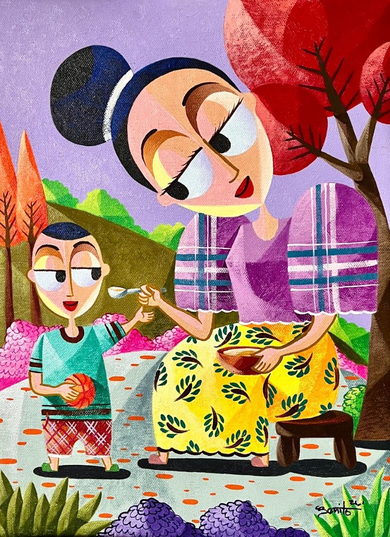 Love in Spoon - Jovan Benito (Category: Art & Prints) located in Taguig. Submitted by drybrushgallery (Listing ID 1428319712, Image 1). Description: Love in Spoon Jovan Benito, 2026 Oil on Canvas Artwork Dimension: 16" x 12" with Certificate of Authenticity PM FOR INQUIRY 0917 565 2917 .