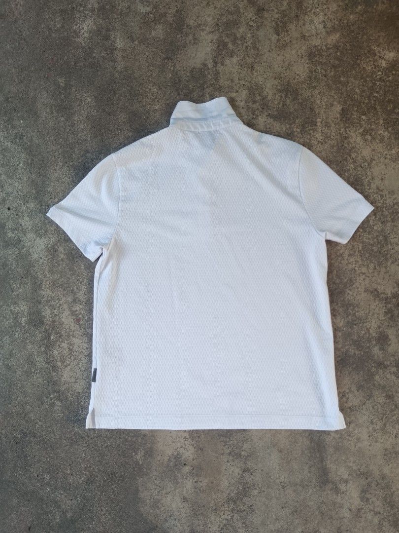 Martyn Bal textured polo shirt (Category: Tshirts & Polo Shirts ) located in Davao. Submitted by hisdef (Listing ID 1428376571, Image 2). Description: Martyn Bal textured polo shirt Condition-like new issue-none Dimensions in inches width-21 length-27 shoulder-18.