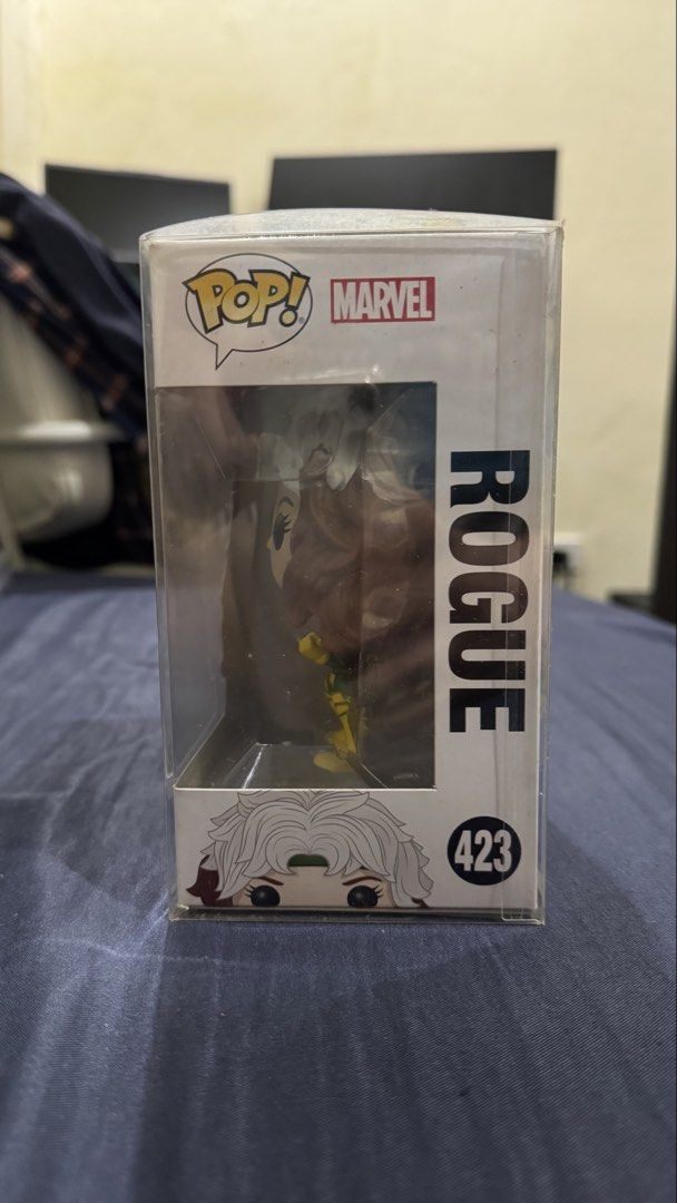 Marvel X-Men Rogue Funko Pop #423 (Category: Designer & Blind Box Toys) located in Cainta. Submitted by pinedaandr02341 (Listing ID 1428349150, Image 2). Description: - Back in box - Additional fee for Pop Protector Loc: Cainta, Riza MOP: Gcash MOD: Lalamove, Grab, and J&T.