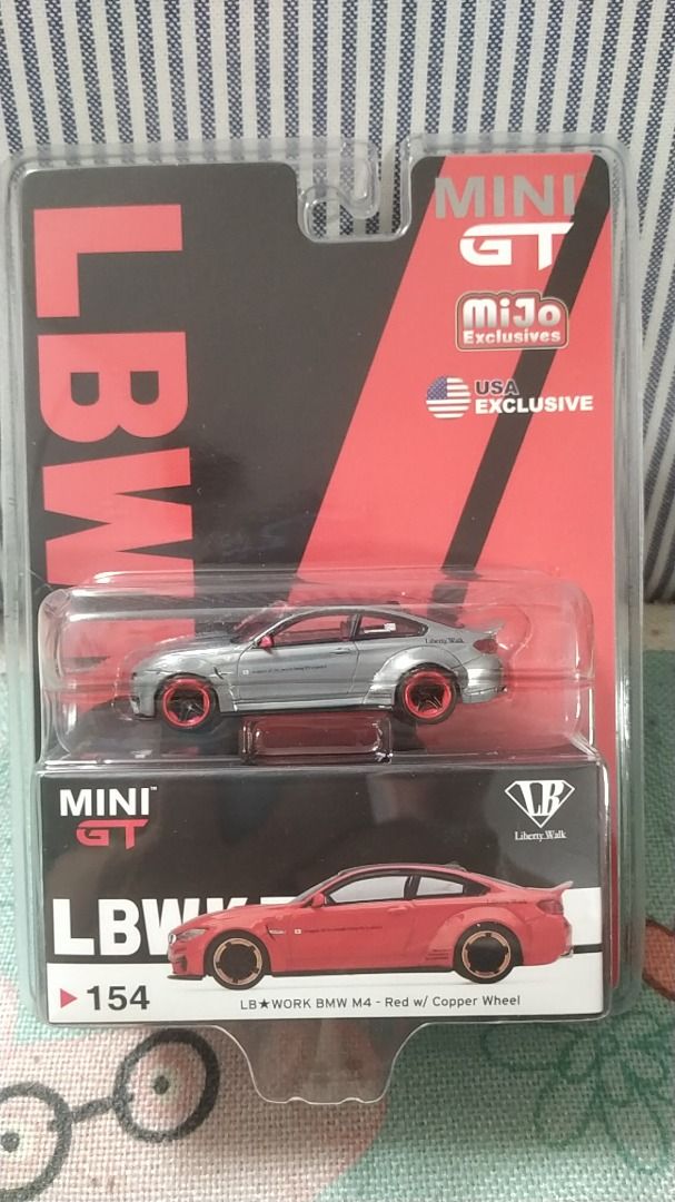 Mini GT 154 chase LBWK BMW M4 Red w/ Copper Wheel, 興趣及遊戲, 玩具 & 遊戲類 ...
