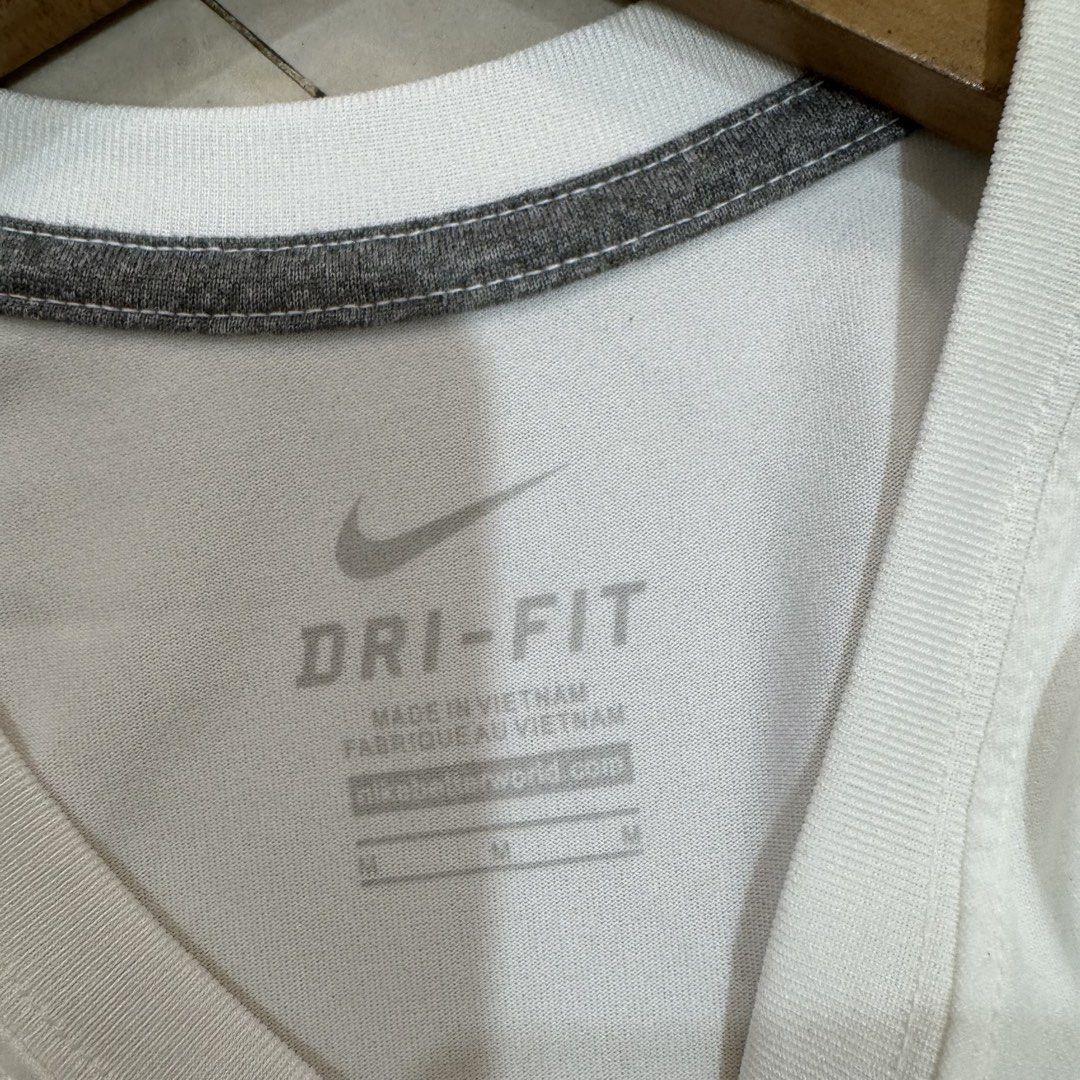 Nike white swoosh tank top (Category: Tshirts & Polo Shirts ) located in Manila. Submitted by aries.15 (Listing ID 1428359415, Image 3). Description: Nike white swoosh tank top 🫶 -med on tag -21x29 - as new condition -no issue 599 only 😎.