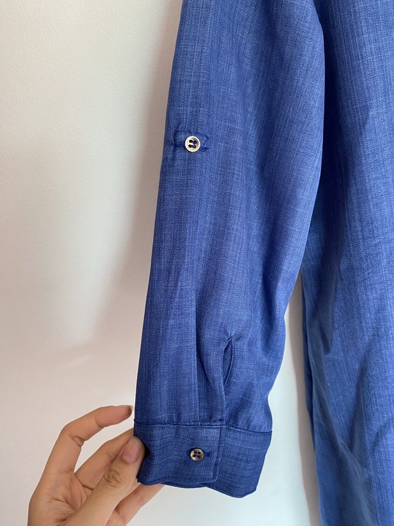 No Apologies Denim Blue Dress (Category: Dresses) located in Paranaque City. Submitted by livefire_87f850 (Listing ID 1428310674, Image 3). Description: Brand: No Apologies Size: M Color: Blue denim Details: 3/4 sleeve can be shortened Condition: Barely used Payment: GCash payment Delivery: Lalamove or J&T.
