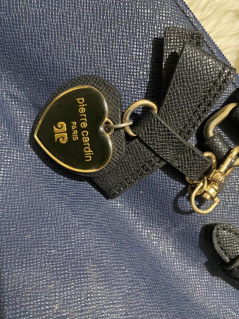 Pierre Cardin Navy Blue Handbag (Category: Luxury Bags & Wallets) located in Caloocan City. Submitted by declutterbycha (Listing ID 1428395846, Image 3). Description: -has issue (see photo for reference) 💰MODE OF PAYMENT: Unionbank, Maribank, Gotyme, Gcash 📦MODE OF DELIVERY: LBC Express, J & T Express, Grab, Lalamove .