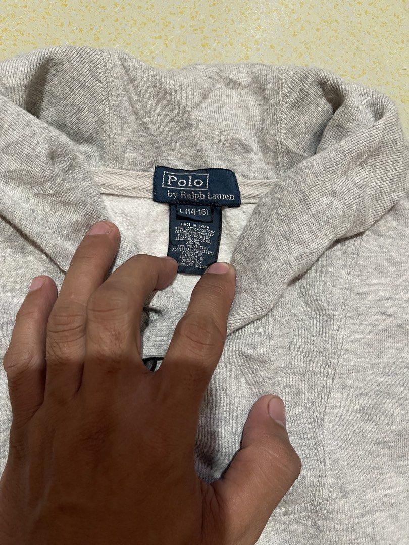 Polo by Ralph Lauren Sweatshirt (Category: Coats, Jackets and Outerwear) located in Manila. Submitted by stuzzygod (Listing ID 1428312309, Image 3). Description: POLO RALPH LAUREN SWEATSHIRT (pang bata pero kasya s adult small) Dimes 19*24 Size small Good Condition No issue .