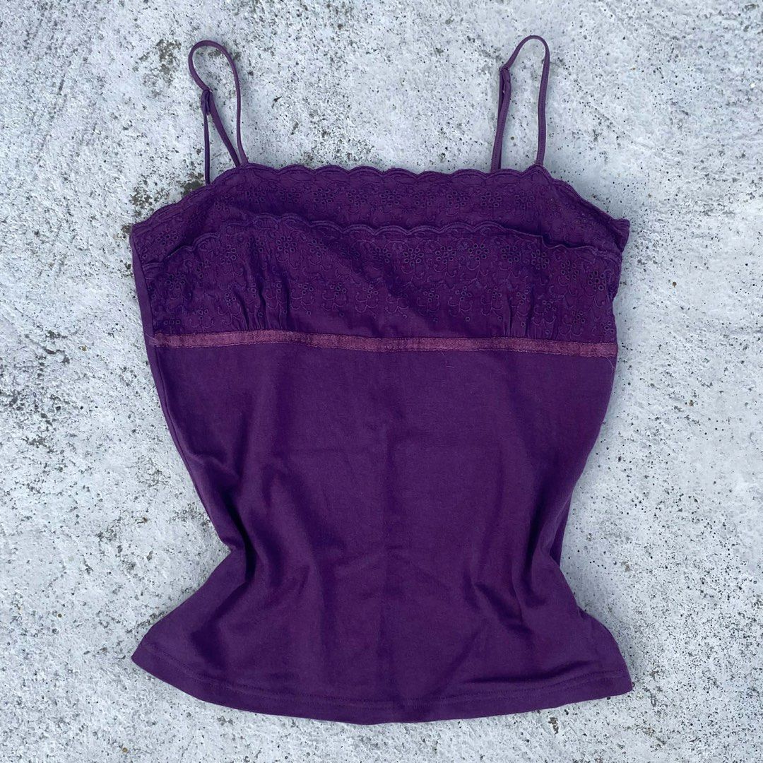 Purple Lace Trim Tank Top (Category: Sleeveless) located in Caloocan City. Submitted by meijja (Listing ID 1428427075, Image 1). Description: .
