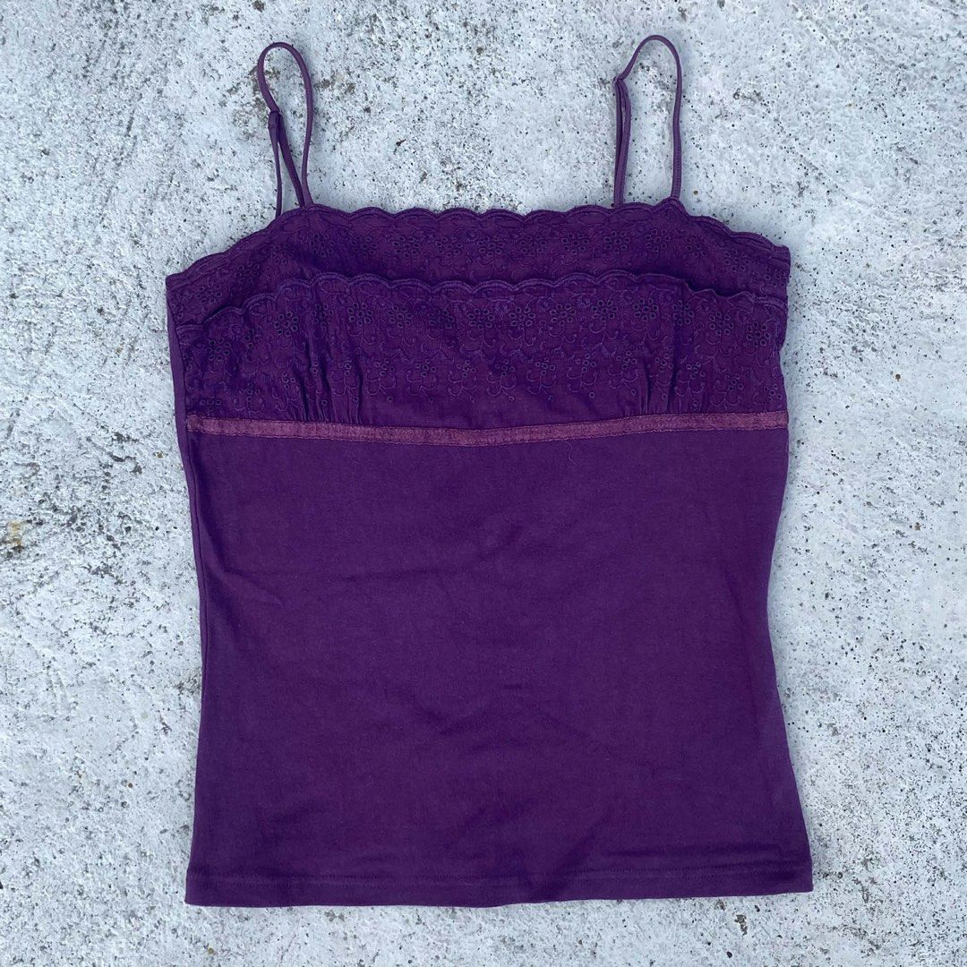 Purple Lace Trim Tank Top (Category: Sleeveless) located in Caloocan City. Submitted by meijja (Listing ID 1428427075, Image 2). Description: .