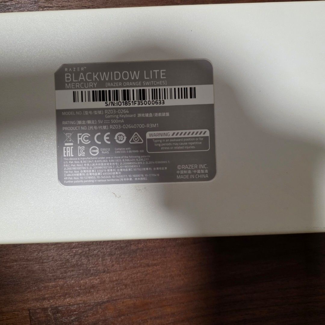 Razer Blackwidow Lite Mercury Keyboard439549891299266561