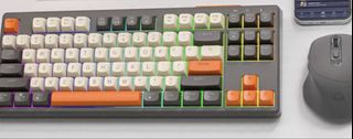 RGB Wireless Bluetooth Silent Mechanical Keyboard 87-Key + Mouse Bundle