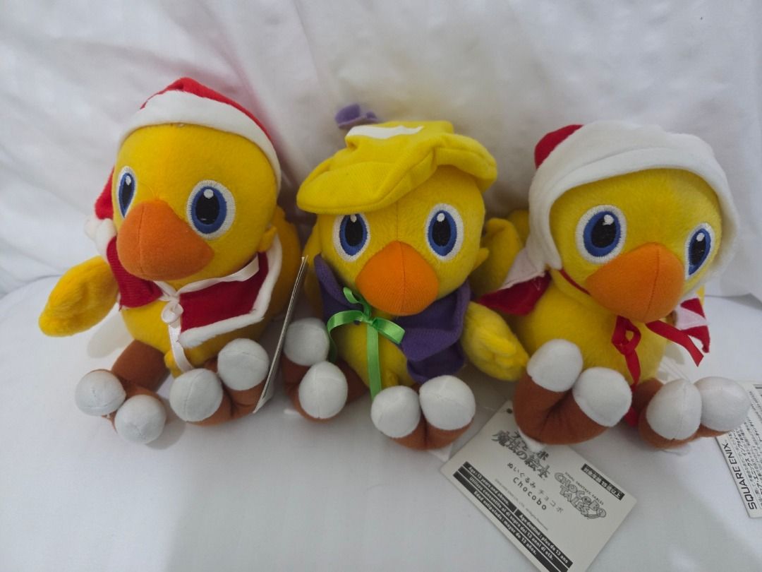 SUPER RUSH -Final Fantasy Chocobo Plush - 2 SETS (Category: Plushies & Soft Toys) located in Marikina City. Submitted by goldeneagle10 (Listing ID 1428356780, Image 2). Description: Selling as a set of 2. Official Square Enix Final Fantasy Fables Chocobo Plush, complete with its original tag..
