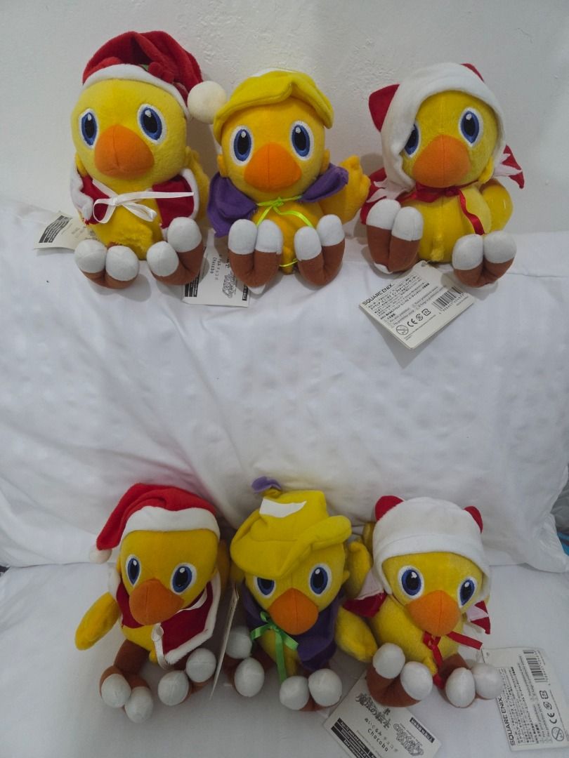 SUPER RUSH -Final Fantasy Chocobo Plush - 2 SETS (Category: Plushies & Soft Toys) located in Marikina City. Submitted by goldeneagle10 (Listing ID 1428356780, Image 1). Description: Selling as a set of 2. Official Square Enix Final Fantasy Fables Chocobo Plush, complete with its original tag..