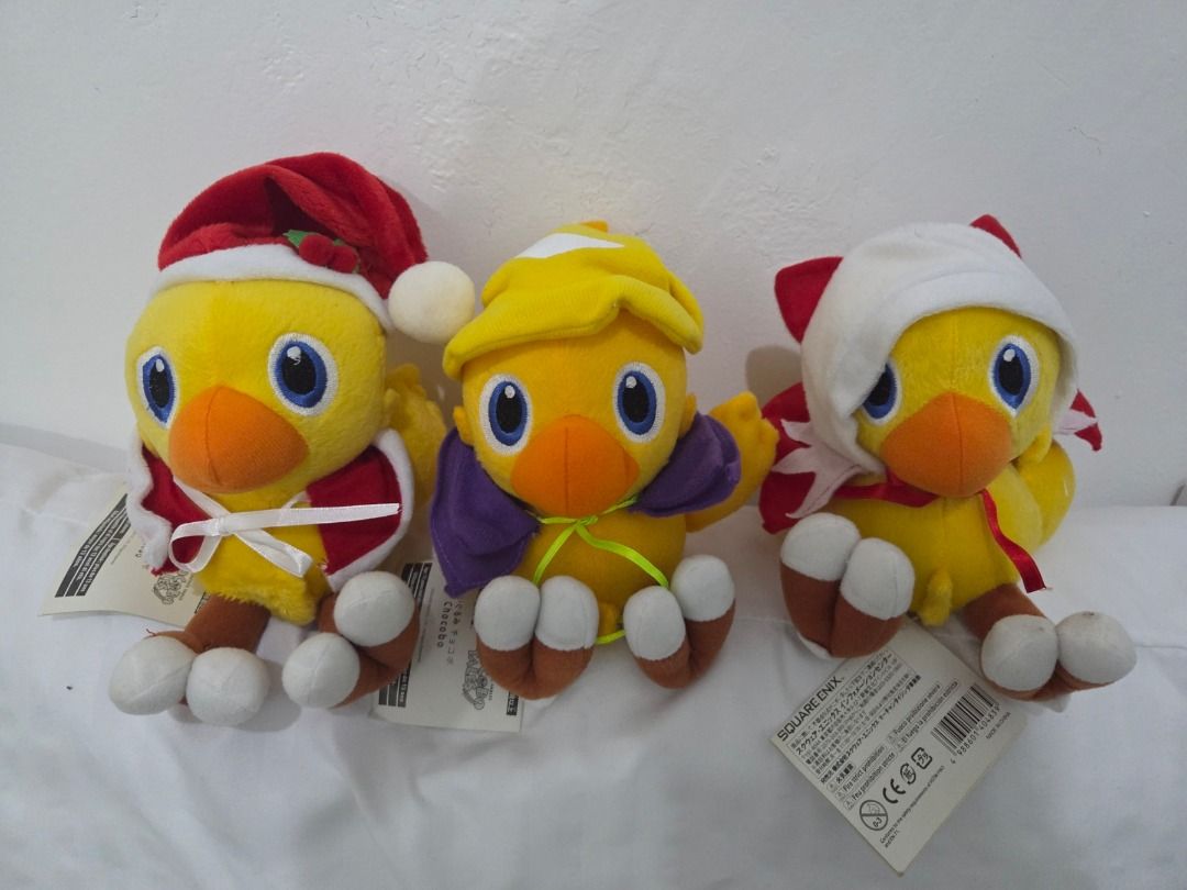 SUPER RUSH -Final Fantasy Chocobo Plush - 2 SETS (Category: Plushies & Soft Toys) located in Marikina City. Submitted by goldeneagle10 (Listing ID 1428356780, Image 3). Description: Selling as a set of 2. Official Square Enix Final Fantasy Fables Chocobo Plush, complete with its original tag..