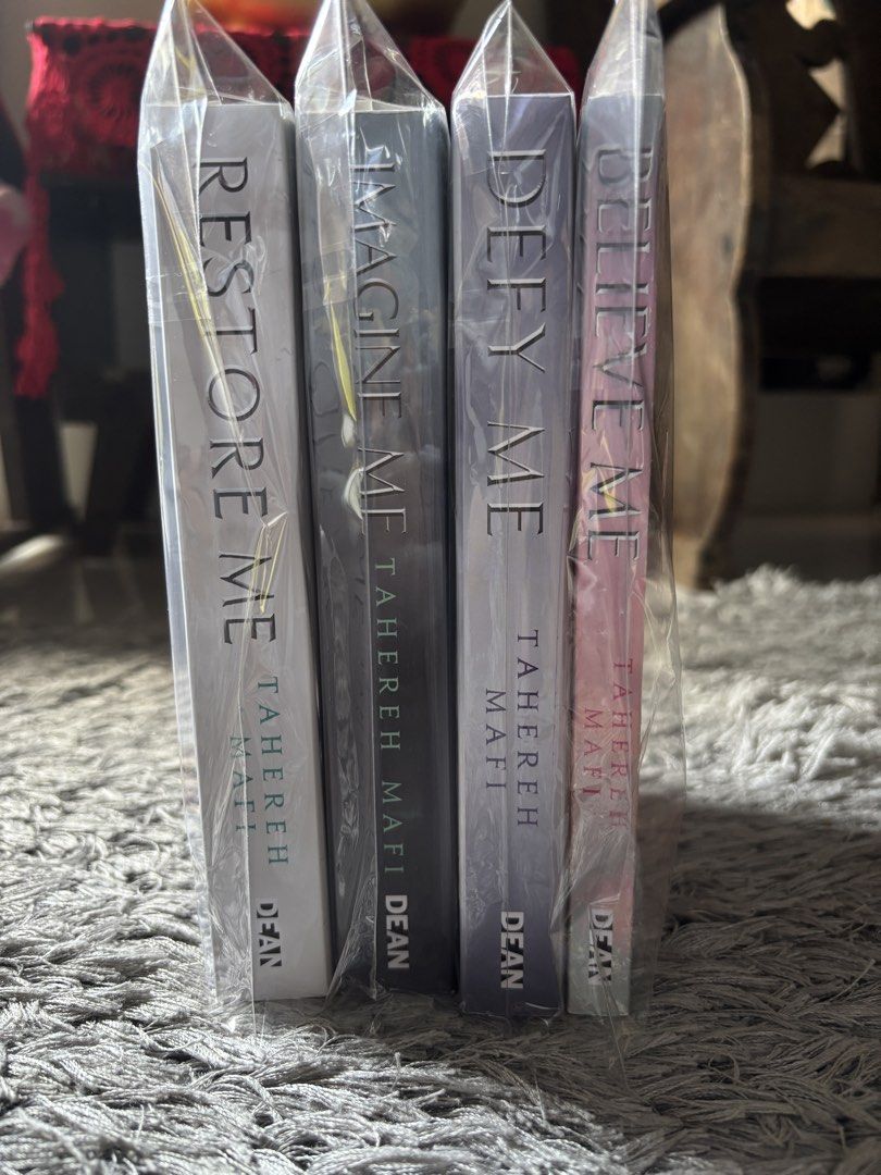 Shatter Me Series by Tahereh Mafi (4 sets) (Category: Storybooks) located in Dinalupihan. Submitted by saisenpai (Listing ID 1428399458, Image 2). Description: Shatter Me (4 sets) Like New (Reprint) Price: ₱700 + buyers SF Issue: may crease sa front book ng restore me (makikita sa picture) Rfs: no time to read it MOD: J&T MOP: GCASH/Bank to bank Pm for more info! .