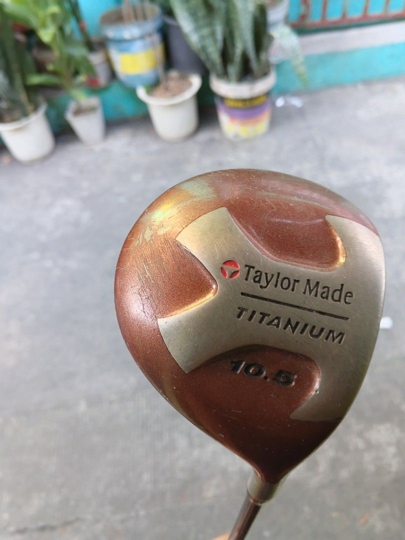 TaylorMade Titanium 10.5 Driver (Category: Golf) located in Caloocan City. Submitted by the_good_item05 (Listing ID 1428261068, Image 1). Description: TaylorMade Titanium 10.5 Driver Flex R grip ok #0994 166 2156 we can do shipping or a lalamove 1,100 pesos only.