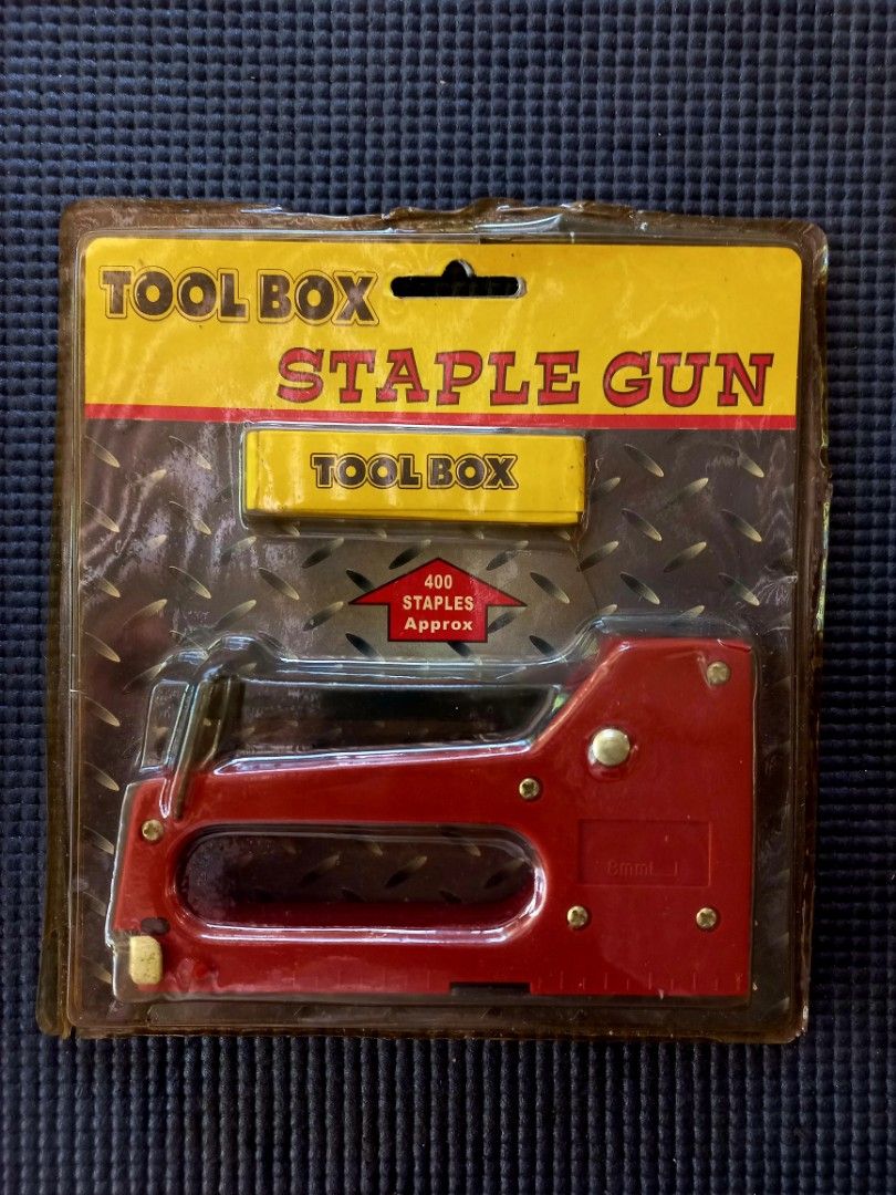 Toolbox brand Staple Gun New (Category: Construction Tools & Equipment) located in San Isidro. Submitted by thankugeri87256 (Listing ID 1428402904, Image 1). Description: - Brand new Toolbox Staple Gun. - Features a red design. - Ideal for various stapling tasks. - Ready for immediate use. -Acquired from Japan surplus store..