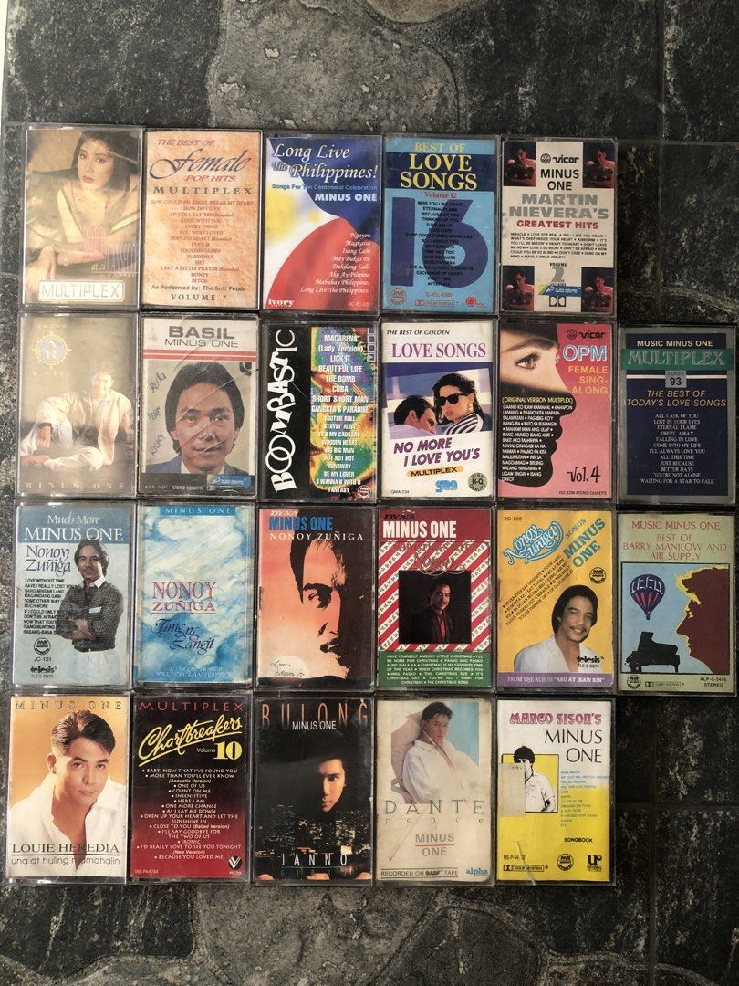 Various OPM Minus One Cassette Tapes (Category: CDs & DVDs) located in Tarlac. Submitted by frenzel (Listing ID 1428423676, Image 1). Description: OPM & Foreign minus one/multiplex.