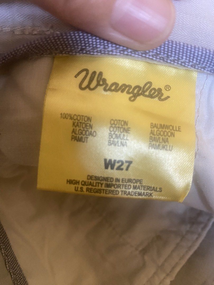 Wrangler Slacks (Category: Jeans) located in Cavite. Submitted by momrocks (Listing ID 1428271890, Image 3). Description: Size 27in 100% cotton material L 100cm hips 46cm .