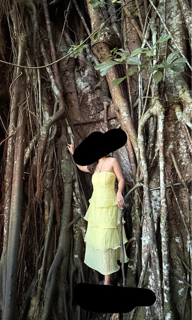 Yellow Strapless Ruffled Dress (Category: Dresses) located in Mandaluyong City. Submitted by cheeet (Listing ID 1428328215, Image 3). Description: .