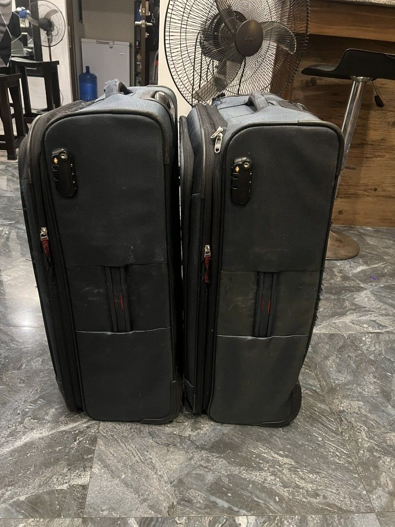 2pcs Orig 2 wheeled Large Samsonite Luggage Set (Category: Luggage) located in Binan City. Submitted by monnit (Listing ID 1428506492, Image 2). Description: 2 pcs Original branded Samsonite luggage Large Size Nylon Expandale 2 wheeled retractable handle TSA lock 3 digit combination lock SELLING IT AS PACKAGE P4,500 for both Meet up: Binan Laguna.