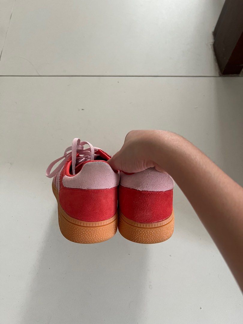 adidas red and pink gazelles (Category: Sneakers) located in Mandaue City. Submitted by user3234 (Listing ID 1428599389, Image 2). Description: used once or twice only size 36.