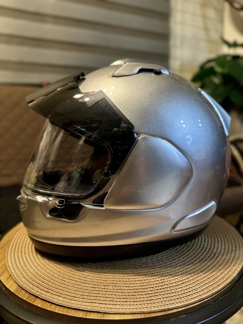 Arai Astral X Helmet (Category: Helmets and other Riding Gears) located in Manila. Submitted by sleektrk (Listing ID 1428435788, Image 2). Description: Arai Astral X Helmet (Made in Japan) ₱20,000 (slightly negotiable) Very clean condition, 9.5/10 Sobrang kinis, bihira lang nagamit No crash, no issues Details: • Original silver color • Size: 59–60 cm (Large) • Made in Japan • SNELL certified (high safety standard) • Known for comfort and premium 