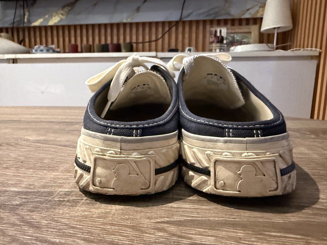 Authentic MLB new york yankees sneakers mules slides (Category: Slippers and slides) located in Quezon City. Submitted by iamannp (Listing ID 1428464995, Image 3). Description: Authentic MLB shoes Bought In south korea Worn only a couple of times No flaws Rfs tight on me..will fit us 5.5 to 6.