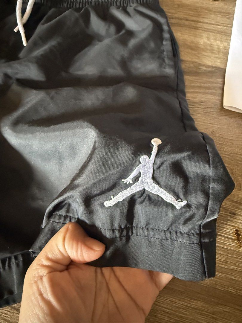 Authentic Nike Jordan black woven shorts (Category: Babies & Kids Fashion) located in Quezon City. Submitted by iamannp (Listing ID 1428463891, Image 3). Description: Authentic Jordan shorts Store bought Pls expect signs of usage as this is a used item Size is medium Will fit 9-12 yo.