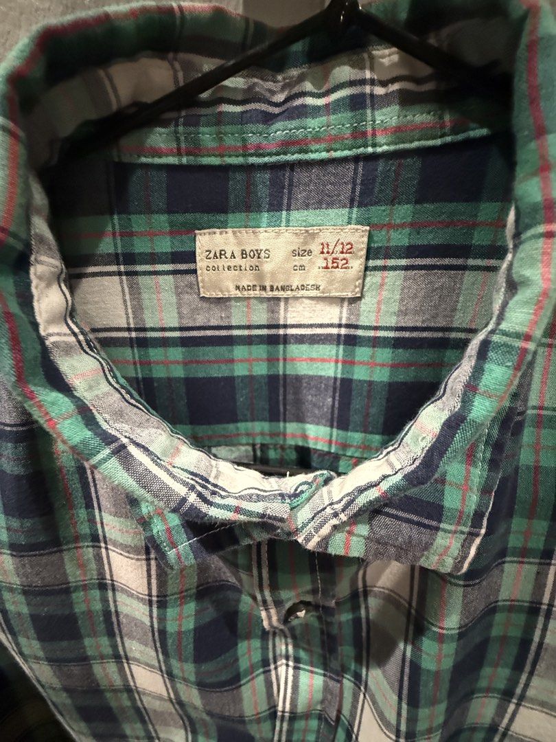 Authentic Zara boys Plaid longsleeves (Category: Babies & Kids Fashion) located in Quezon City. Submitted by iamannp (Listing ID 1428462598, Image 2). Description: Authentic Zara boys longsleeves Worn only a few times Will fit ages 9-12 but still depends on your childs built Measurement is provided .