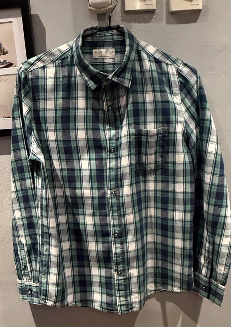 Authentic Zara boys Plaid longsleeves (Category: Babies & Kids Fashion) located in Quezon City. Submitted by iamannp (Listing ID 1428462598, Image 1). Description: Authentic Zara boys longsleeves Worn only a few times Will fit ages 9-12 but still depends on your childs built Measurement is provided .