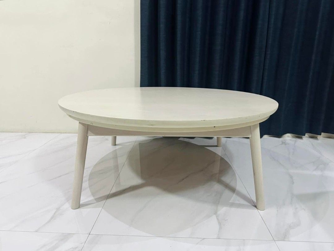 Big Round Folding Table (Category: Tables & Sets) located in Quezon City. Submitted by dannikkishoppe2 (Listing ID 1428431478, Image 2). Description: Big Round Folding Table ‼️₱3500‼️ *living/dining table *Made in Vietnam *good condition Diameter: 39.5in x H15in These are SURPLUS items and not BRAND NEW. Please manage your expectations as there might be minimal flaws. Color may vary due to lighting, it may appear darker or lighter in person. Chec
