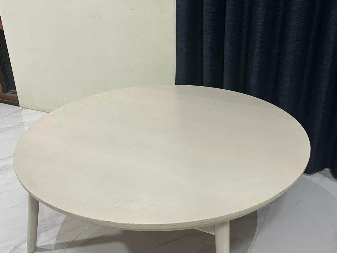 Big Round Folding Table (Category: Tables & Sets) located in Quezon City. Submitted by dannikkishoppe2 (Listing ID 1428431478, Image 3). Description: Big Round Folding Table ‼️₱3500‼️ *living/dining table *Made in Vietnam *good condition Diameter: 39.5in x H15in These are SURPLUS items and not BRAND NEW. Please manage your expectations as there might be minimal flaws. Color may vary due to lighting, it may appear darker or lighter in person. Chec