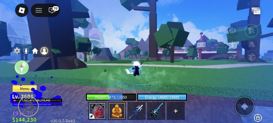Blox Fruits + Strongest Battle Grounds Account (Category: Game Gift Cards & Accounts) located in Caloocan City. Submitted by rigelcaron38346 (Listing ID 1428600856, Image 1). Description: RICH ACCOUNT Level: 2601 Money: 102,373 Fragments: 941,207 Bounty: 22.3m Honor: 9.2m Gamepass: - 2x Boss Drop - 2x Mastery - 2x Money - Fast Boats - Dark Blade - Fruit Notifier Permanent Fruits: 1. Rocket 2. Blade 3. Ice 4. Light 5. Magma 6. Buddha 7. Sound 8. P