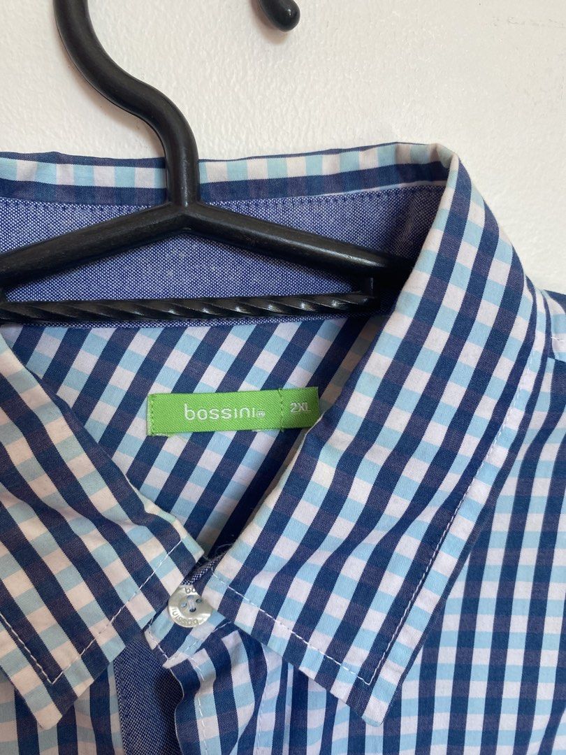 Bossini Checkered Long Sleeve Shirt 2XL (Category: Tshirts & Polo Shirts ) located in Paranaque City. Submitted by livefire_87f850 (Listing ID 1428488166, Image 3). Description: Brand: Bossini Size: 2XL Color: Blue and White Checkered Condition: Barely used and good as new Payment: GCash payment Delivery: Lalamove or J&T.