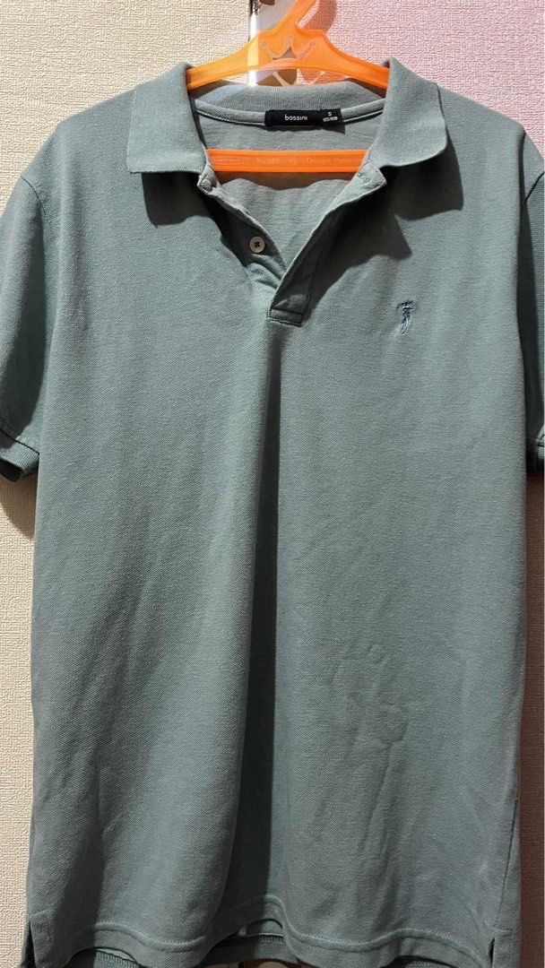 Bossini Polo Shirt (Category: Tshirts & Polo Shirts ) located in Manila. Submitted by clyssdcc (Listing ID 1428557025, Image 1). Description: - fit for small and medium size - sage green color - isang beses lang nasuot.