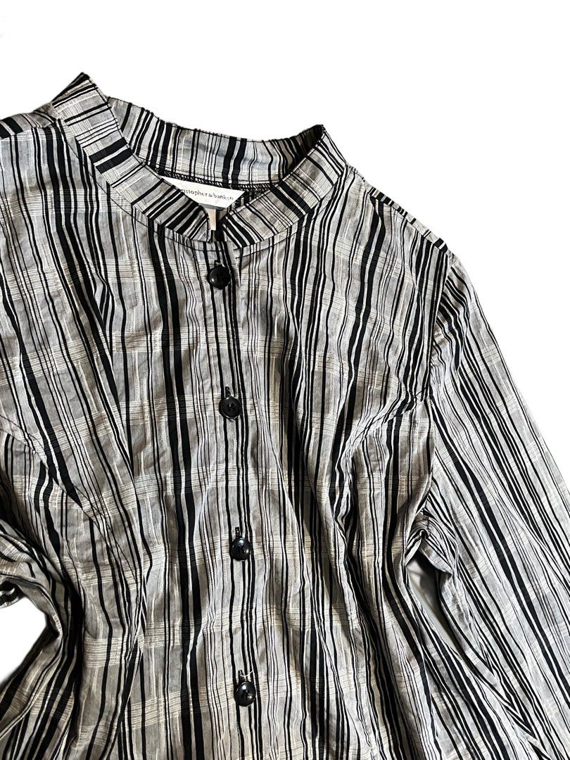 Christopher & Banks Striped Blouse XL (Category: Blouses) located in Taguig. Submitted by lilithryft (Listing ID 1428547281, Image 2). Description: Christopher & Banks blouse size XL ₱149 ONLY.
