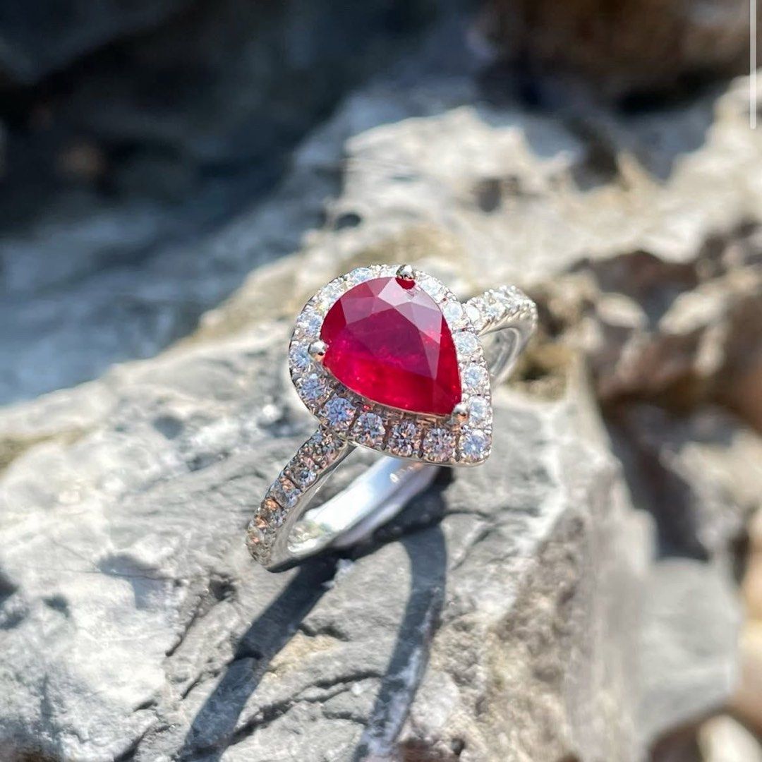 Classic Ruby Diamond Ring (Category: Rings) located in Singapore. Submitted by lovelotsdiamondd (Listing ID 1428470333, Image 3). Description: Lovelotsdiamond Fine Jewellery Classic Ruby Diamond Ring (Free ring alteration) 18k white gold Ruby 1.37 carat (Burma) Diamond 0.47 carat Brand new l Ring size HK13.5 Original Price 9800 sgd Price now 4500 sgd l 3590 usd LLDS-1019 All Enquiries +65 83883777.