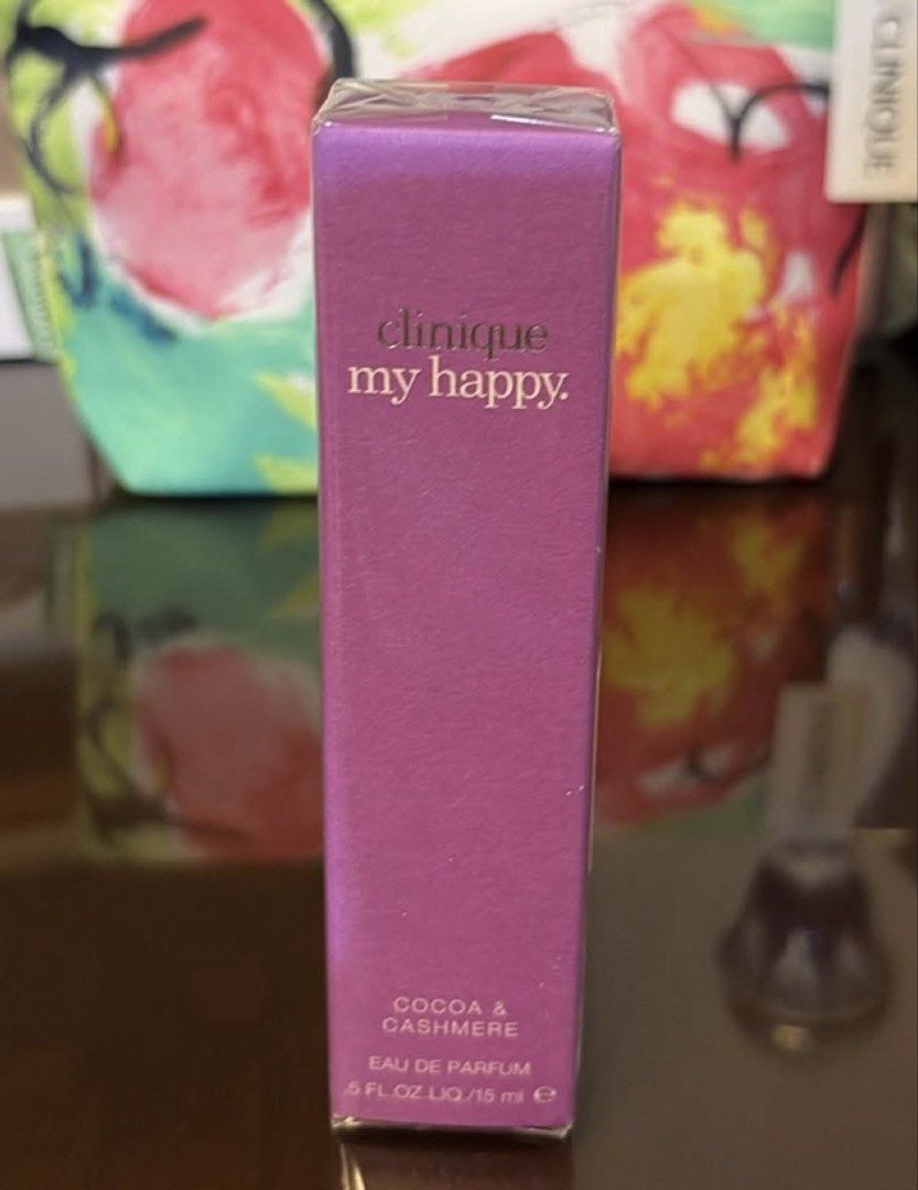 Clinique My Happy Cocoa & Cashmere Eau de Parfum (Category: Fragrance & Deodorants) located in Muntinlupa City. Submitted by belladal (Listing ID 1428547713, Image 1). Description: brandnew & sealed.