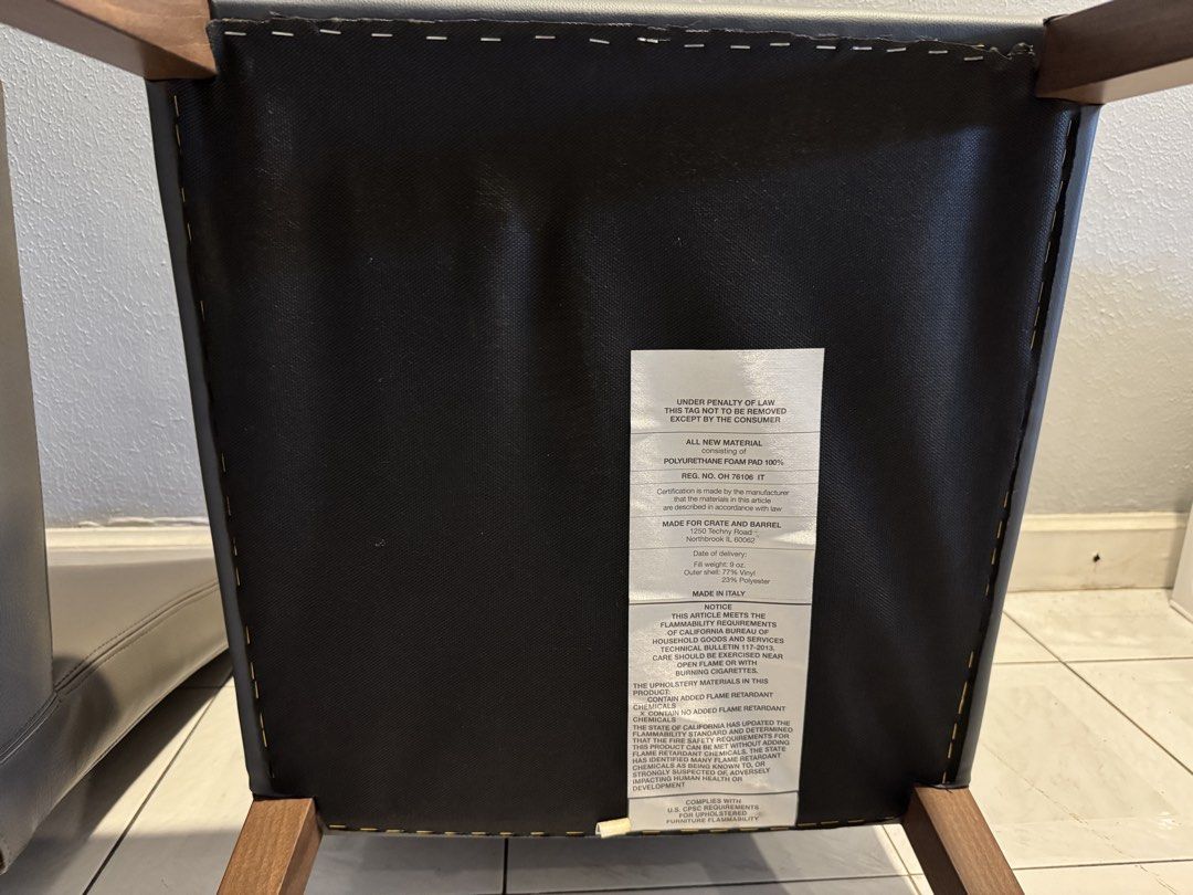 Crate & Barrel Leather Dining Chairs (Category: Chairs) located in Pasig City. Submitted by anne.anne19 (Listing ID 1428467881, Image 3). Description: Per Chair 6k only. Brandnew..