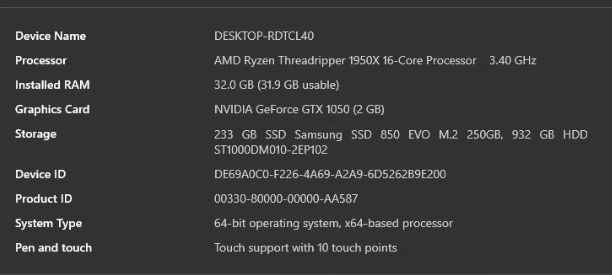 Custom Desktop PC - AMD Ryzen Threadripper 1950X