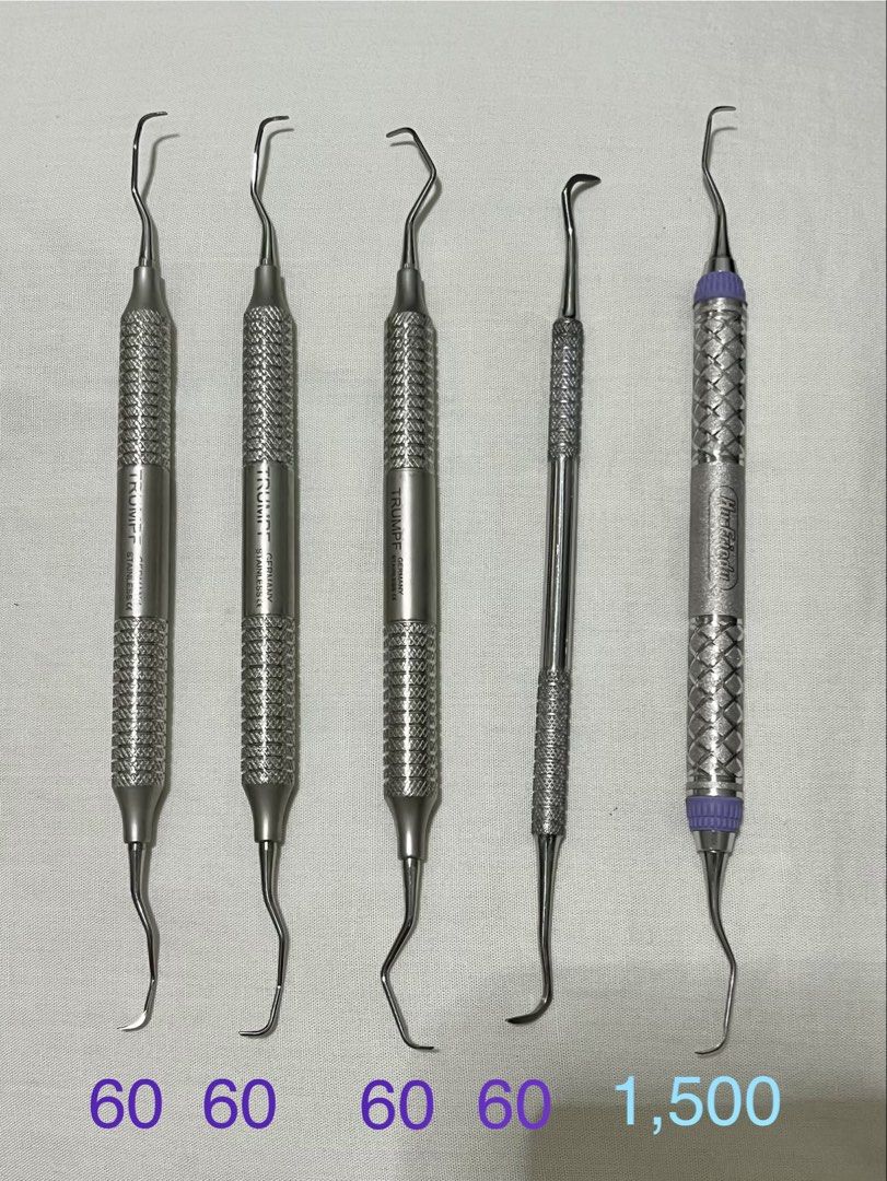 Hu-Friedy probe and scaler Dental Instruments Set (Category: Medical Supplies & Tools) located in Las Pinas. Submitted by racquel_1124 (Listing ID 1428539634, Image 1). Description: Hu-Friedy Gracey Curette- 1,500 Hu-Friedy 2N Nabers probe- 1,500 (❌SOLD❌) The rest of the scalers- 60 each.