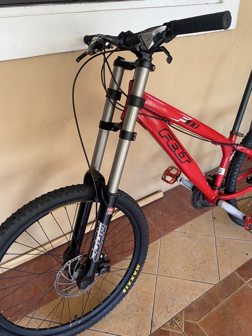 FELT Mountain Bike Double Crown Fork (Category: Bicycles) located in Manila. Submitted by toysandtreasures (Listing ID 1428455841, Image 2). Description: Fork- Zoom Double Crown (RARE) Frame- Felt AL Tubing (RARE) Shifter- Shimano Altus 8 Speed Rapidfire FD- Shimano SiS Index RD- Shimano Tourney TX SiS Brake- Shimano V-Brake 8 speed Handlebar- FSA XC180 Alloy Stem- FSA XC 180 Alloy Hubs- Quick Release SiYA VIA GTA Group Wheels : Mavic X223 Disc m