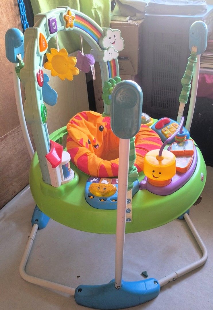 Fisher-Price Rainforest Jumperoo (Category: Infant Playtime) located in Bulacan. Submitted by ksgeneralmerchandise (Listing ID 1428447325, Image 2). Description: 💸FOR SALE ❗❗❗ Jump Into Joy & Development! 🌈✨ Keep your little explorer engaged and active with this Fisher-Price Jumperoo. Designed to provide a safe space for play, it’s more than just a seat—it’s a sensory adventure that grows with your baby! Key Benefits for Your Baby: 🔴 Strengthe