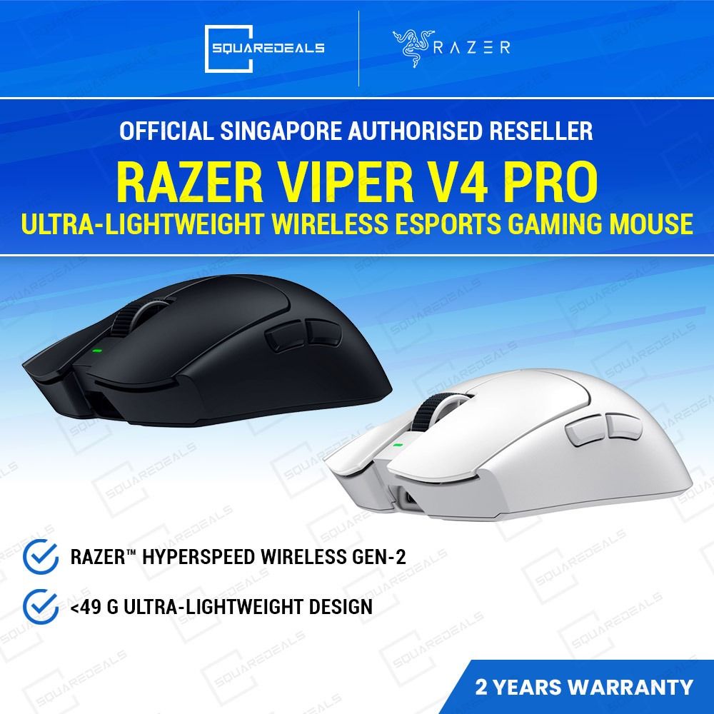 (FREE DELIVERY) Razer Viper V4 Pro Ultra-lightweight Wireless Symmetrical Esports Gaming Mouse 5000 DPI
