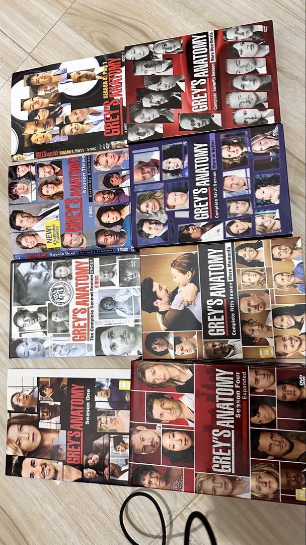 Grey's Anatomy DVD Seasons 1-7 (Category: CDs & DVDs) located in Caloocan City. Submitted by patsioson (Listing ID 1428567019, Image 1). Description: ₱1,300 TAKE ALL.