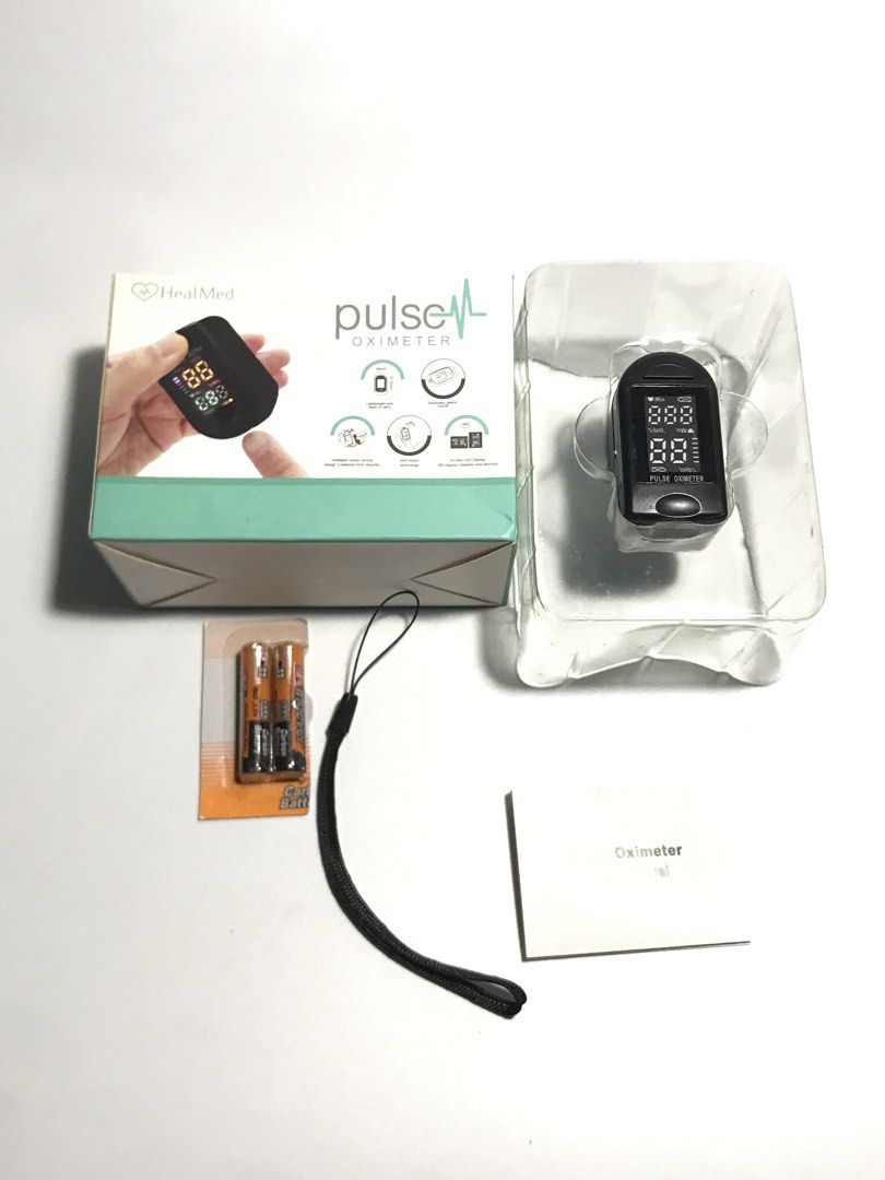 HealMed Pulse Oximeter (Category: Medical Supplies & Tools) located in Cainta. Submitted by anik_anik_manila (Listing ID 1428592610, Image 1). Description: • HealMed Pulse Oximeter • Brand new; unused • Bought in Watsons for ₱800+ • RFS: Extra Price: ₱350 +sf • Shipping schedule 📌(J&T, LBC or Flash) Tuesdays, Thursdays and Saturdays (cut-off: 12nn) 📌Same day delivery (Lalamove or GrabXpress) Mondays-Sundays (depending on the availability of the
