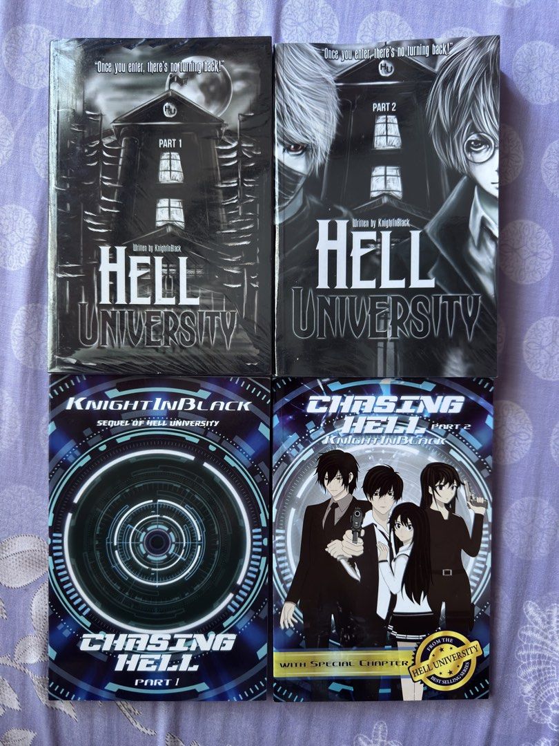 Hell University and Chasing Hell Book Set (Category: Storybooks) located in Agdangan. Submitted by psythera13 (Listing ID 1428460104, Image 1). Description: MOP: GCASH MOD: J&T RFS: Decluttering For any inquiries, feel free to message me :).