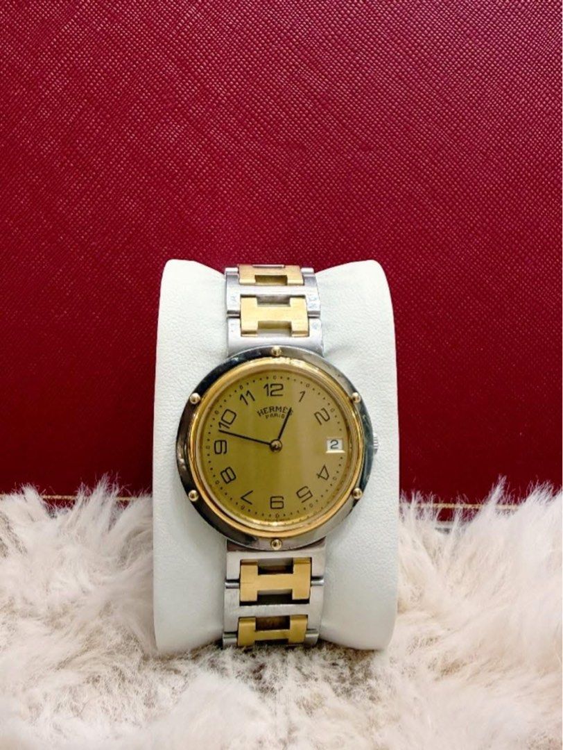 Hermes Clipper (Category: Luxury Watches) located in Quezon City. Submitted by liezl.marie (Listing ID 1428590993, Image 1). Description: Pre- owned H€rme$ Clipper watch, 35mm, a two-tone stainless steel and gold-plated case and bracelet. 32,800 Open for layaway..